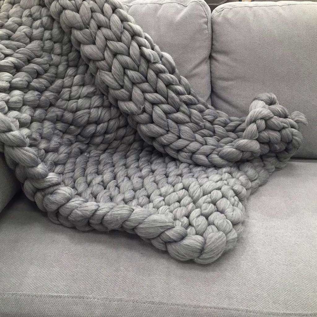 Chunky Knitted Blanket dylinoshop