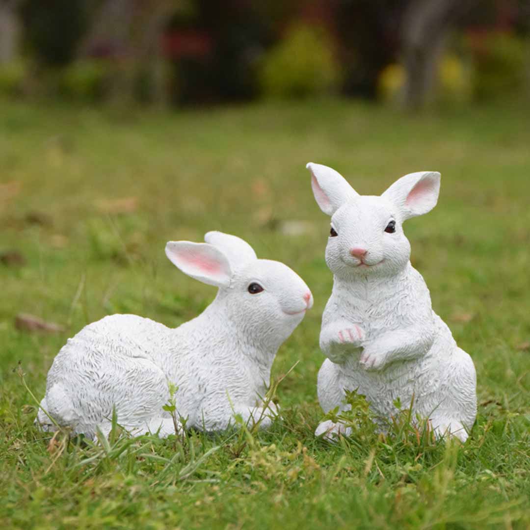 Garden Resin Rabbit Statues Feajoy