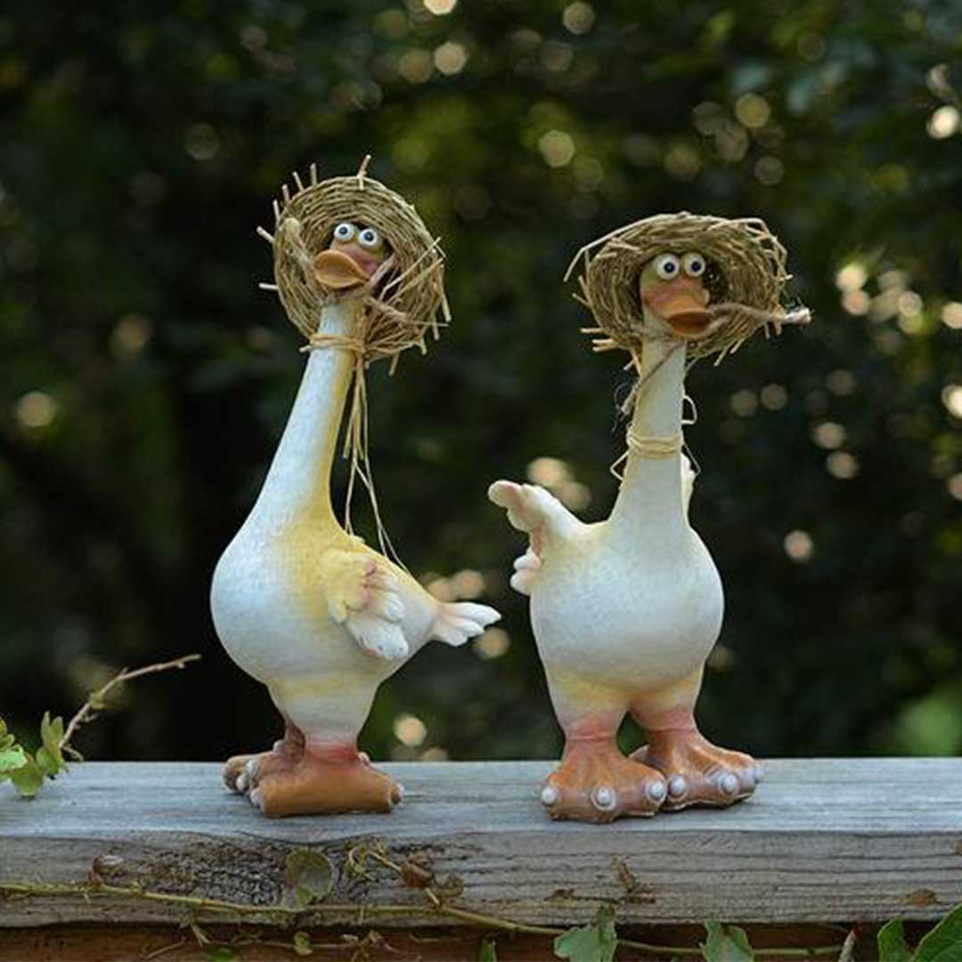 Talkative Duck Garden Resin Statue Feajoy