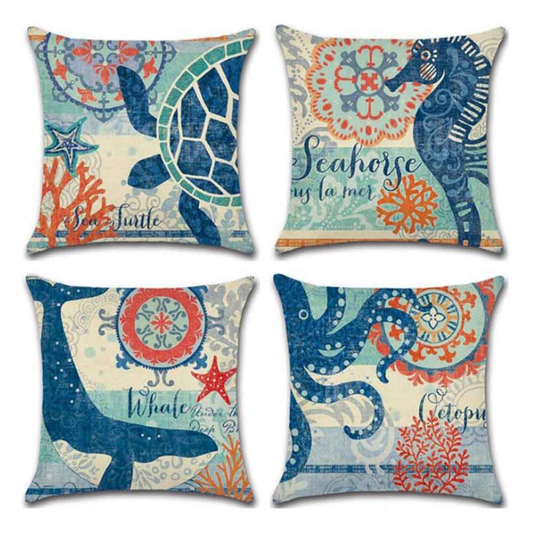 Sea Life Cushion Covers Feajoy