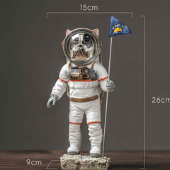 Astronaut Dog Statue dylinoshop