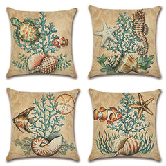 Sea Life Cushion Covers Feajoy