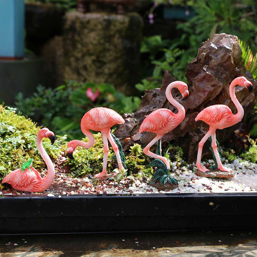 Flamingo Figurines Feajoy