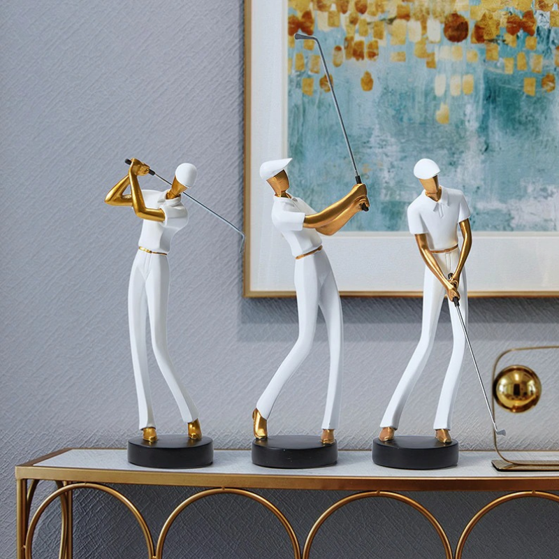 Modern Golfer Figurines Feajoy