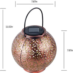 Hanging Gold Solar LED Lantern Feajoy