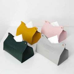 Leather Bag Tissue Box Feajoy