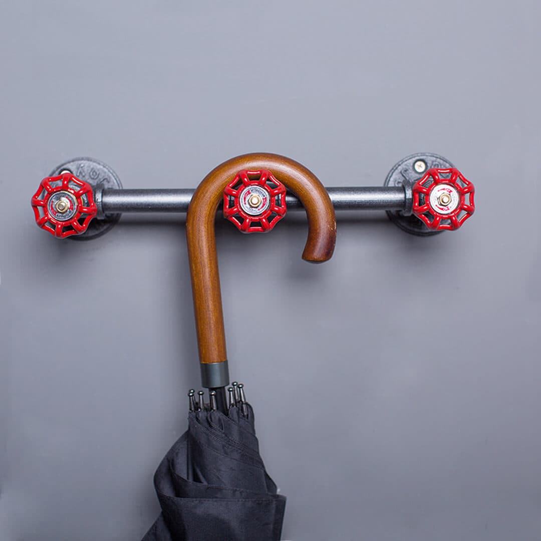 Water Pipe Coat Rack Iron Art Hook Feajoy