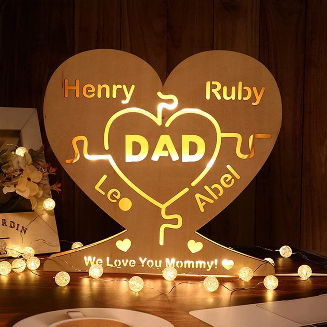 Custom Family Name Lamp for Parents Gift dylinoshop