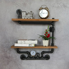 Industrial Style Bookshelf Iron Display Stand Feajoy