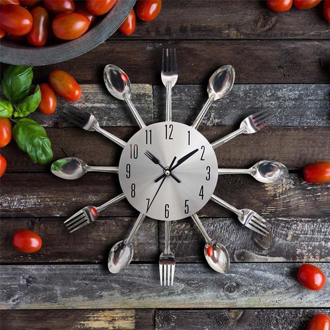 Cutlery Theme Kitchen Wall Clock dylinoshop