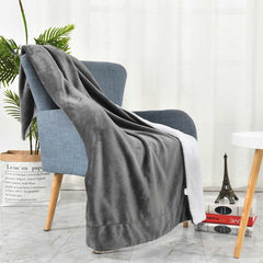 Solid Color Sherpa Fleece Blanket Feajoy