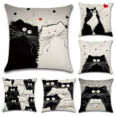 Meow Meow Cushion Covers Feajoy