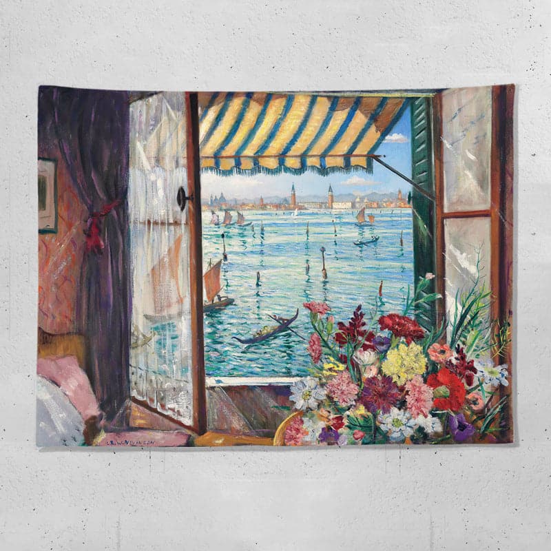 Sea View Bedroom Tapestry feajoy