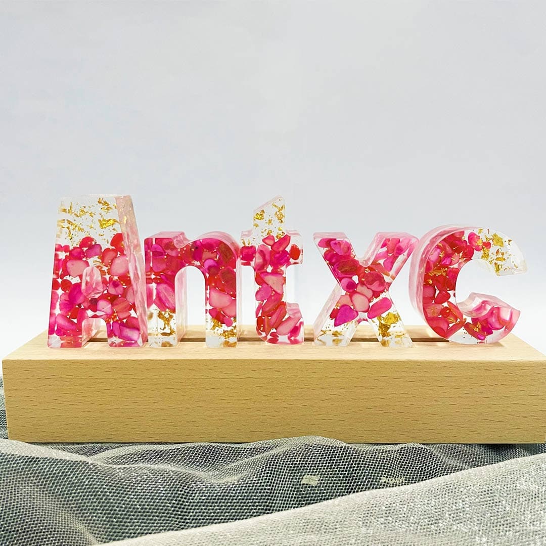 Stone Resin Letter Lamp - HANDMADE Feajoy