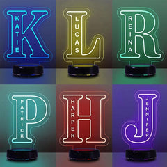 Personalized Name Letter Night Light Feajoy