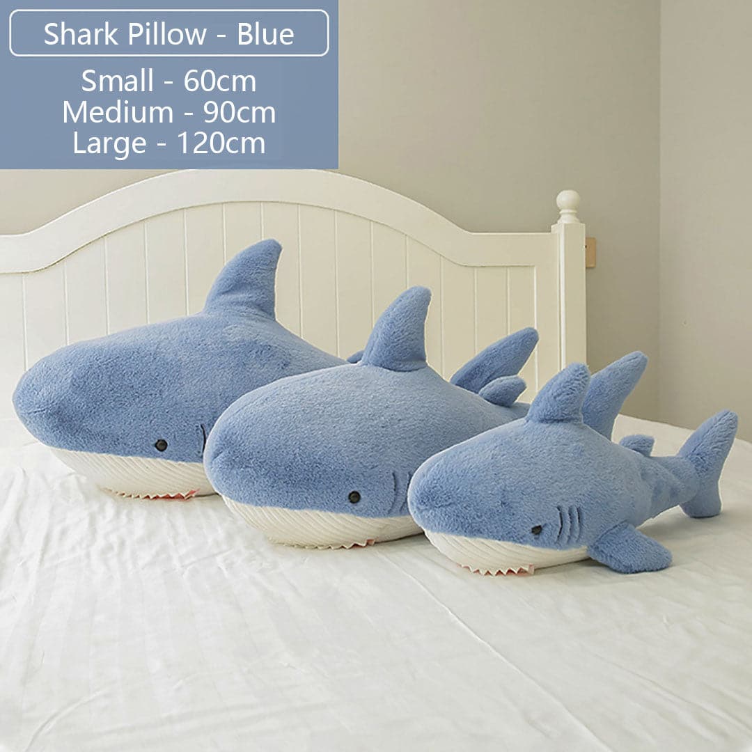 Plush Shark Toy Throw Pillow feajoy