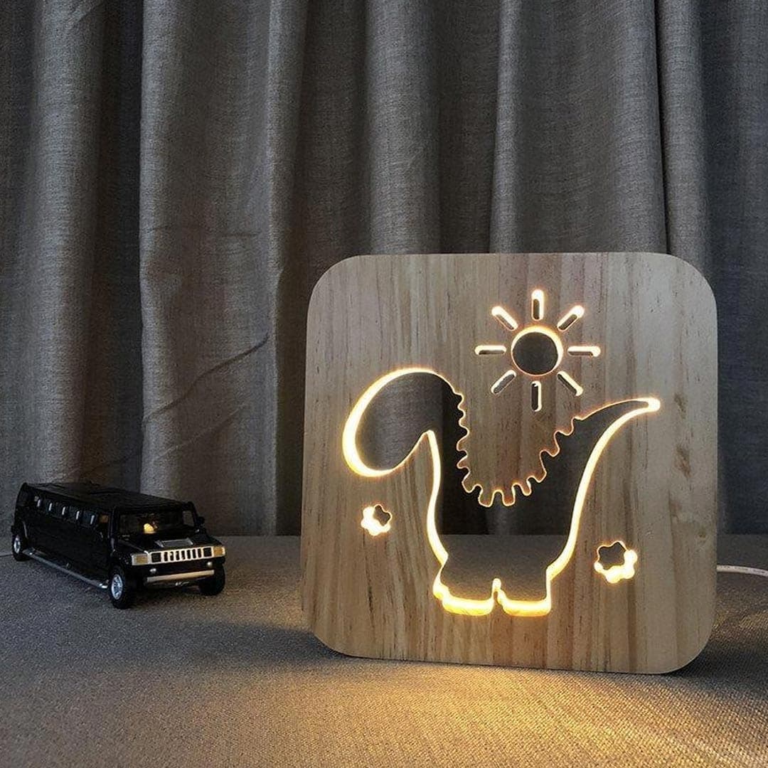 Wooden Night Light USB Powered Feajoy