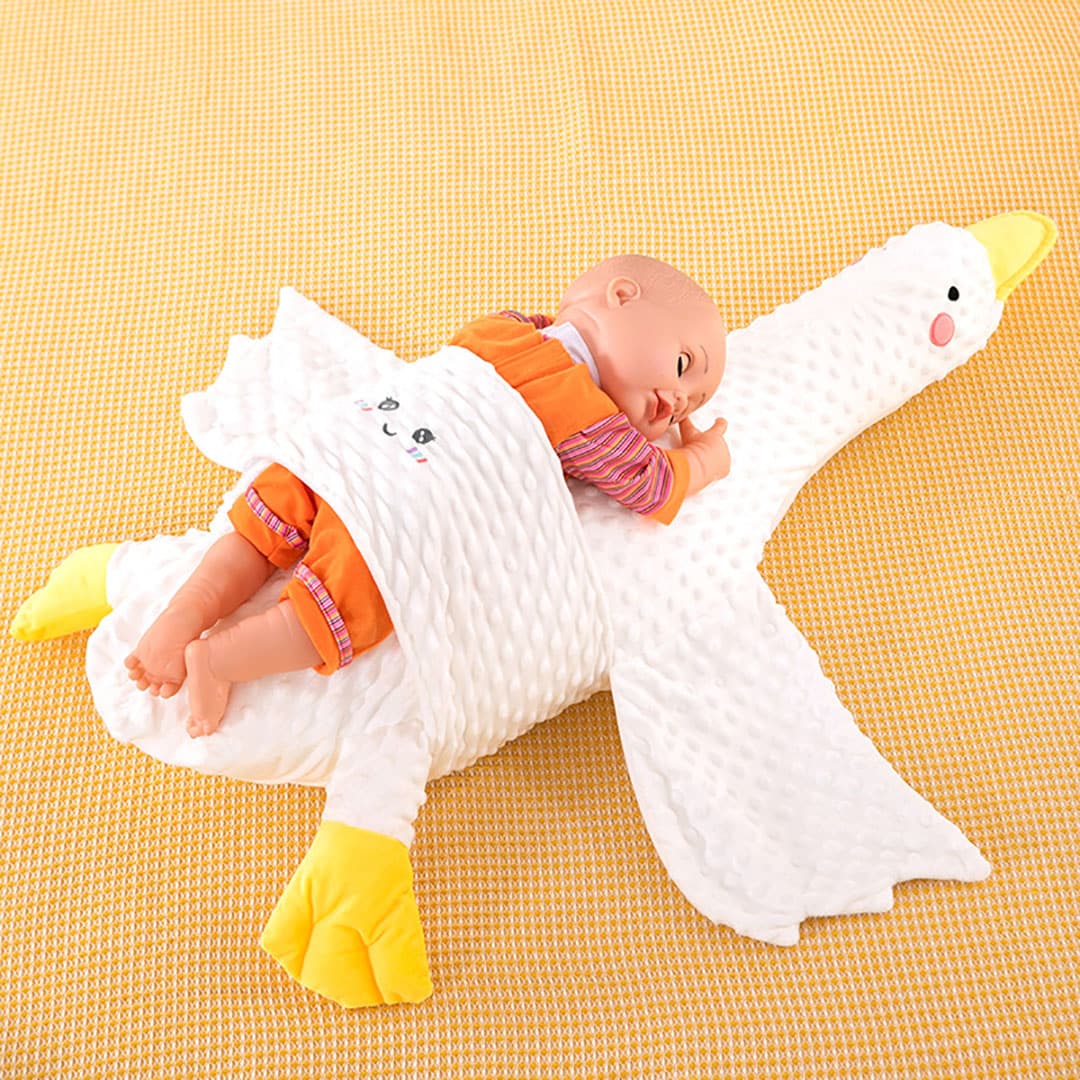 Big White Goose Baby Pillow dylinoshop