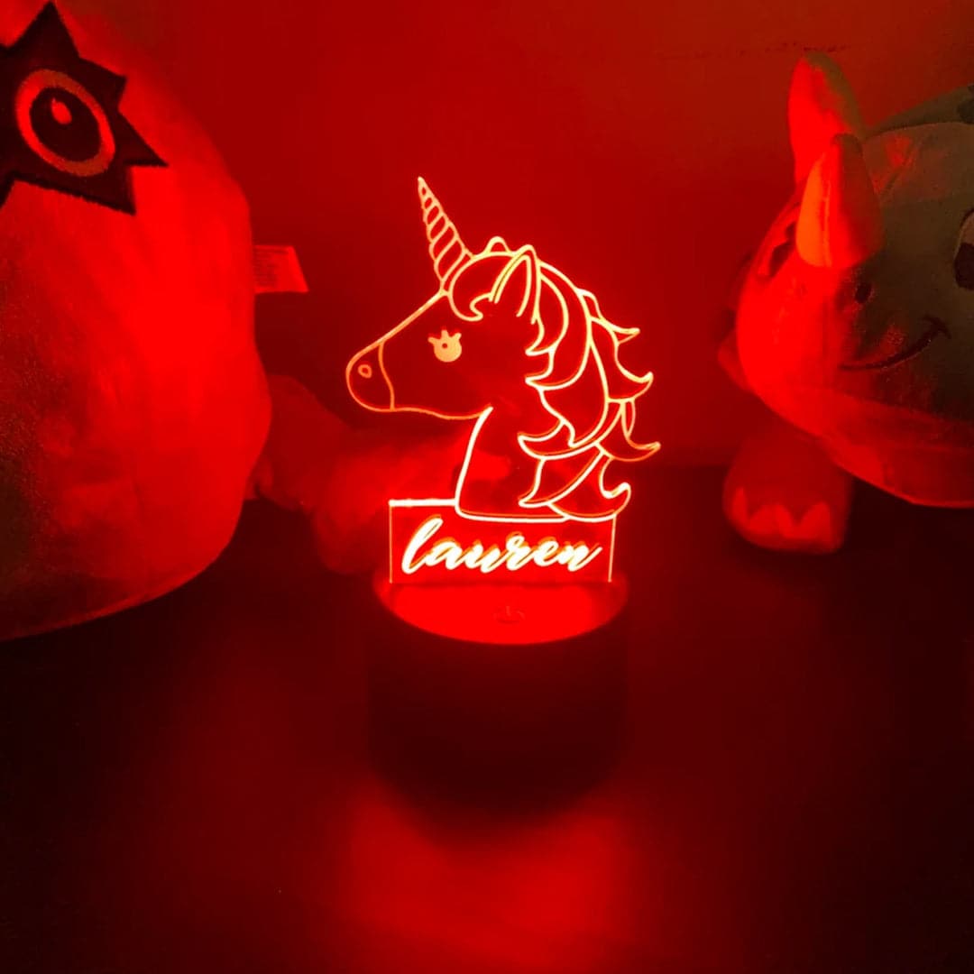 Personalized Unicorn Night Light Feajoy