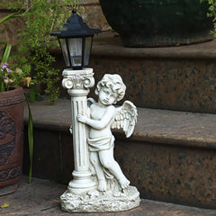 Solar Angel StatueWith LED Lights Feajoy