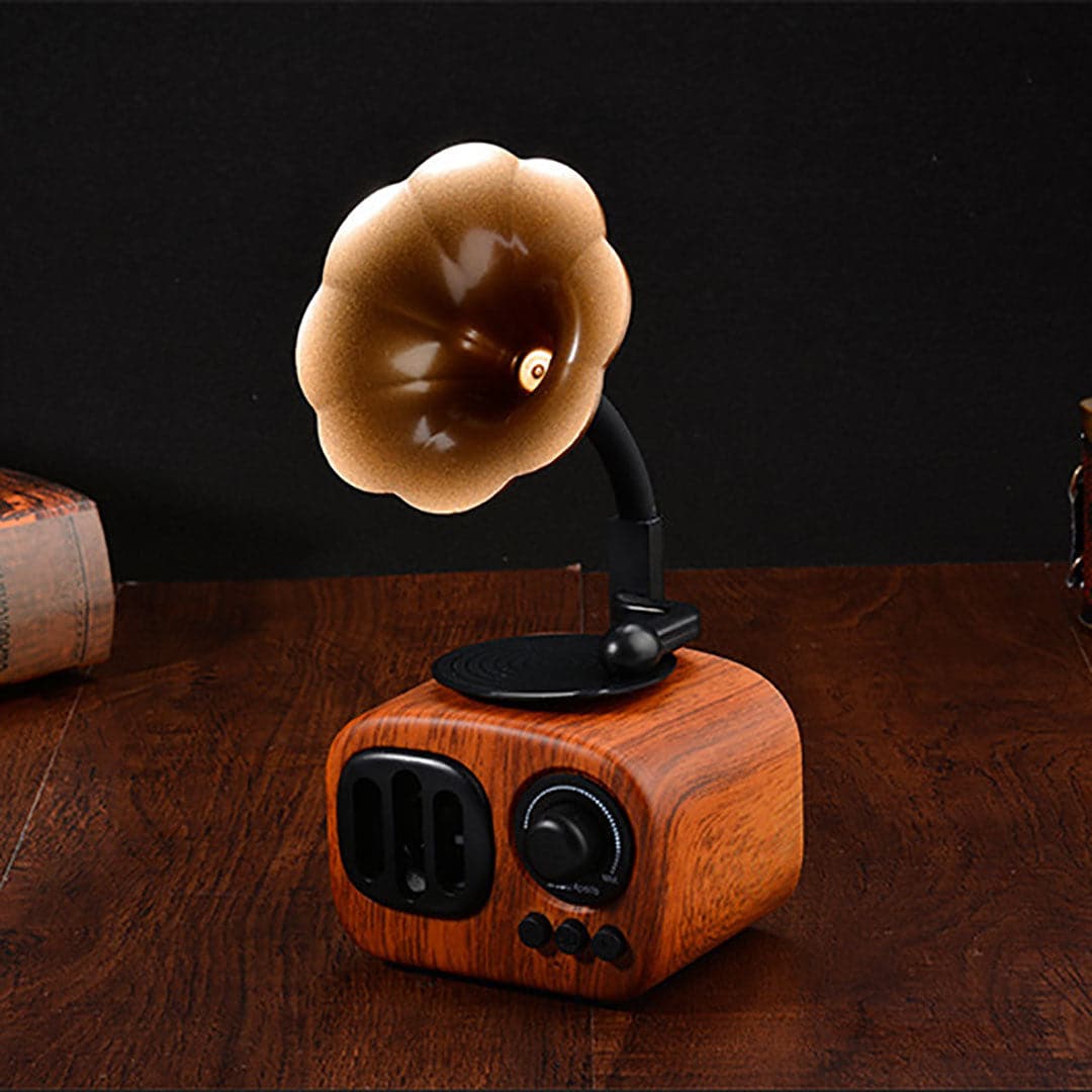 Retro Gramophone Bluetooth Speaker feajoy