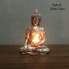 Handmade Buddha Statue with Candle Holder feajoy