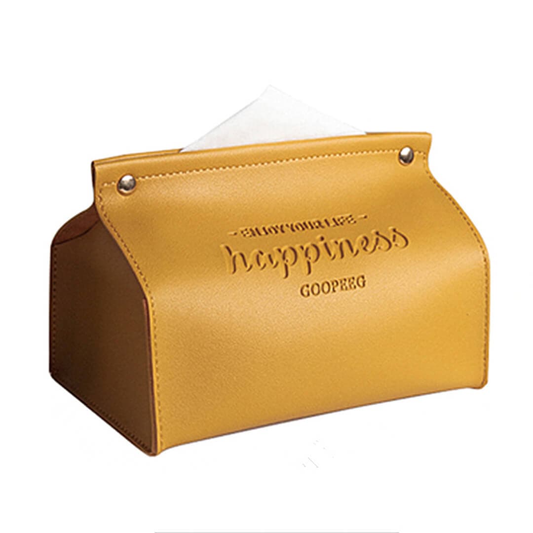 Happiness Leather Bag Tissue Box Feajoy