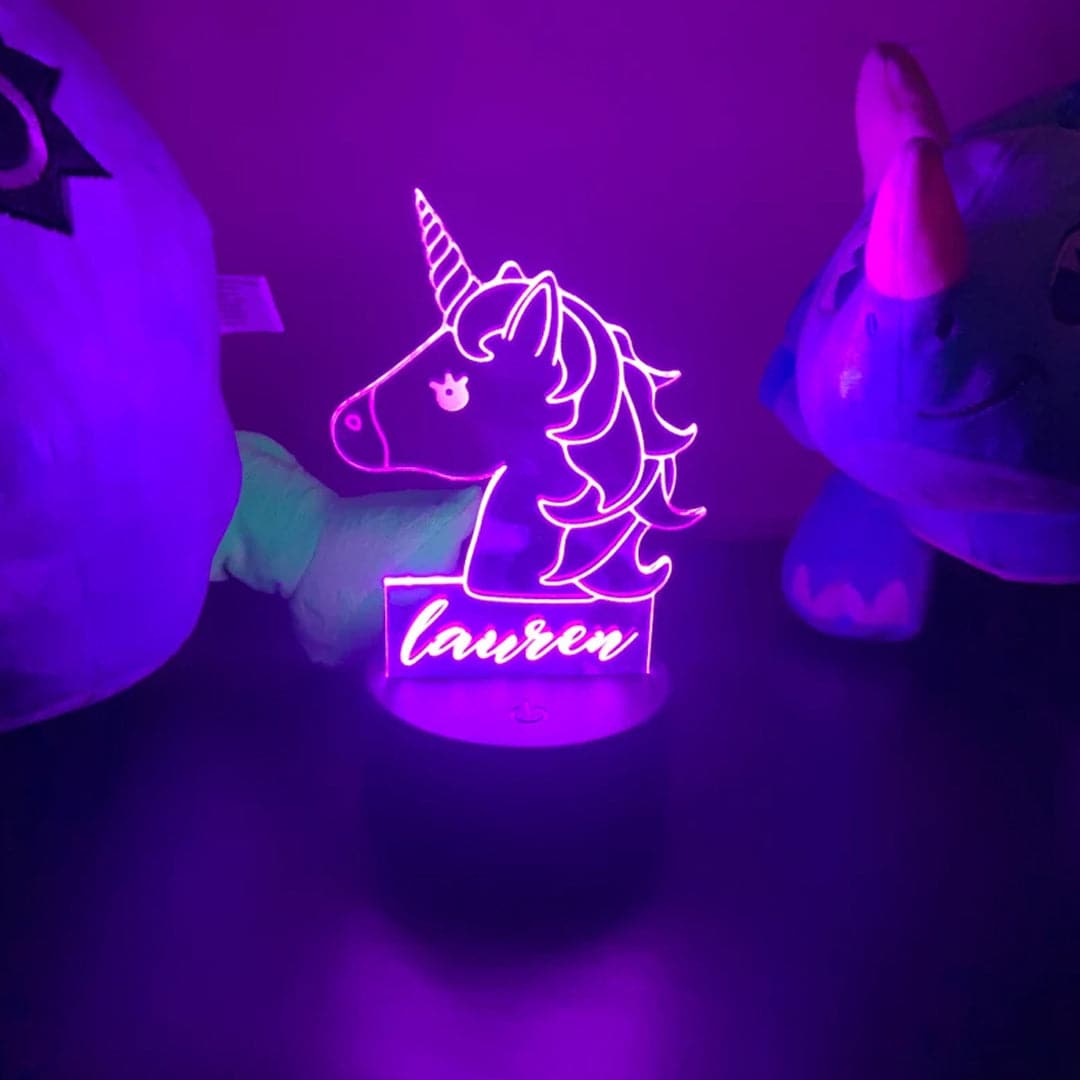 Personalized Unicorn Night Light Feajoy