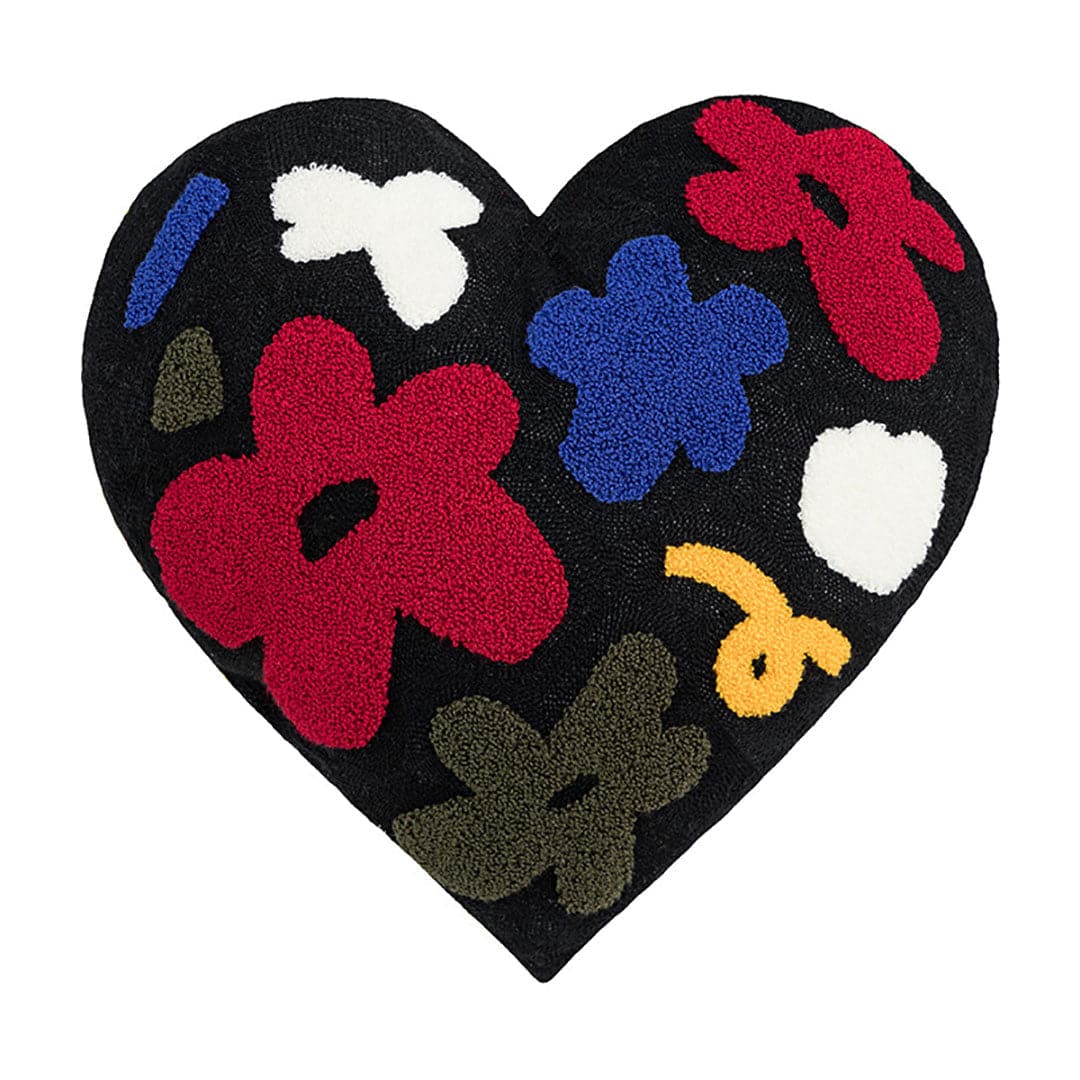 Love Heart Flower Embroidered Pillow feajoy