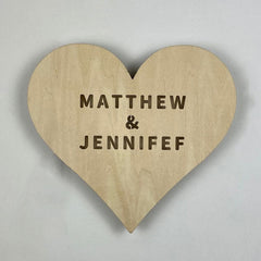 Custom Wooden Heart Shape Light dylinoshop