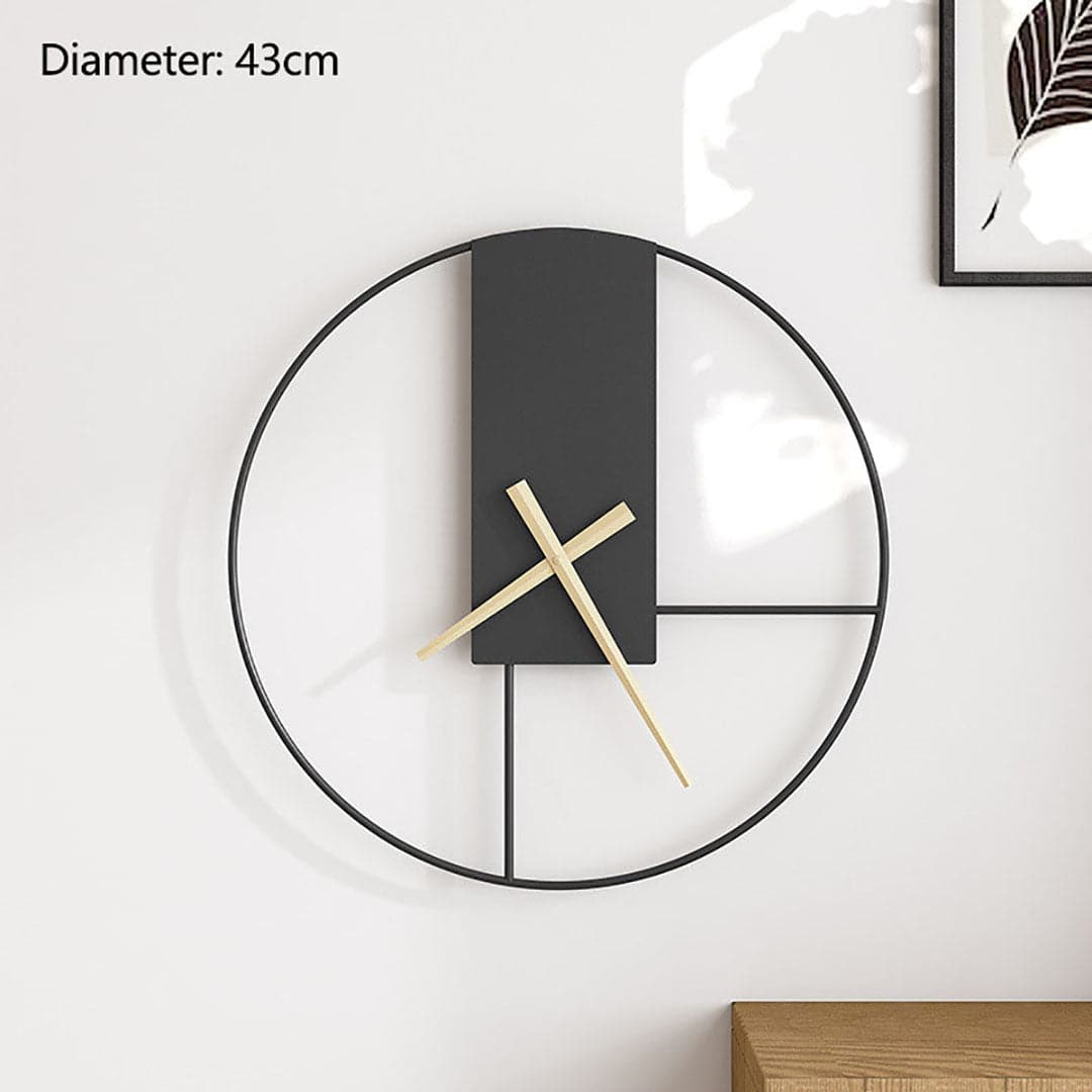 Simple Retro Iron Art Wall Clock feajoy