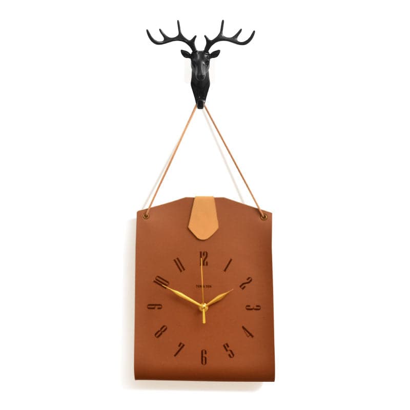 PU Leather Bag Shaped Clock feajoy