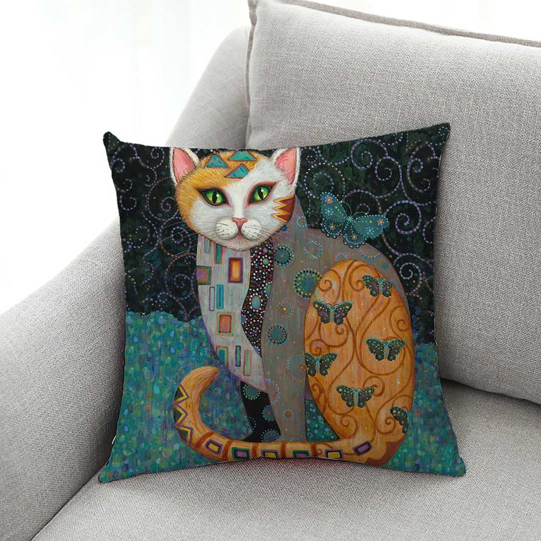 Gustav Klimt Cats Art Pillowcases Feajoy