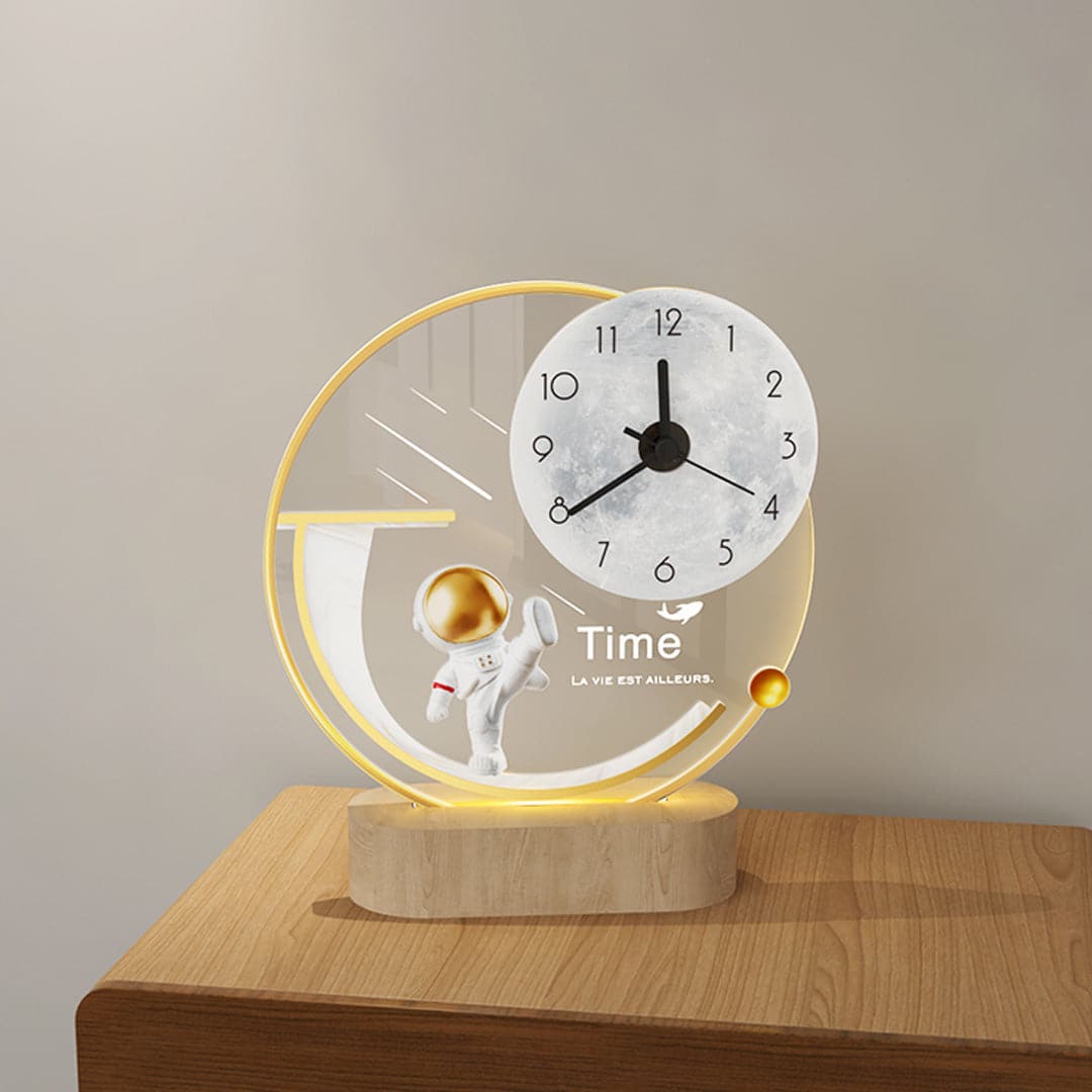 Creative Desk Lamp With Clock dylinoshop