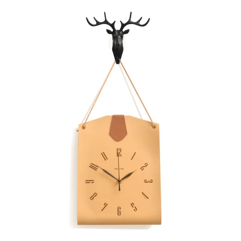 PU Leather Bag Shaped Clock feajoy