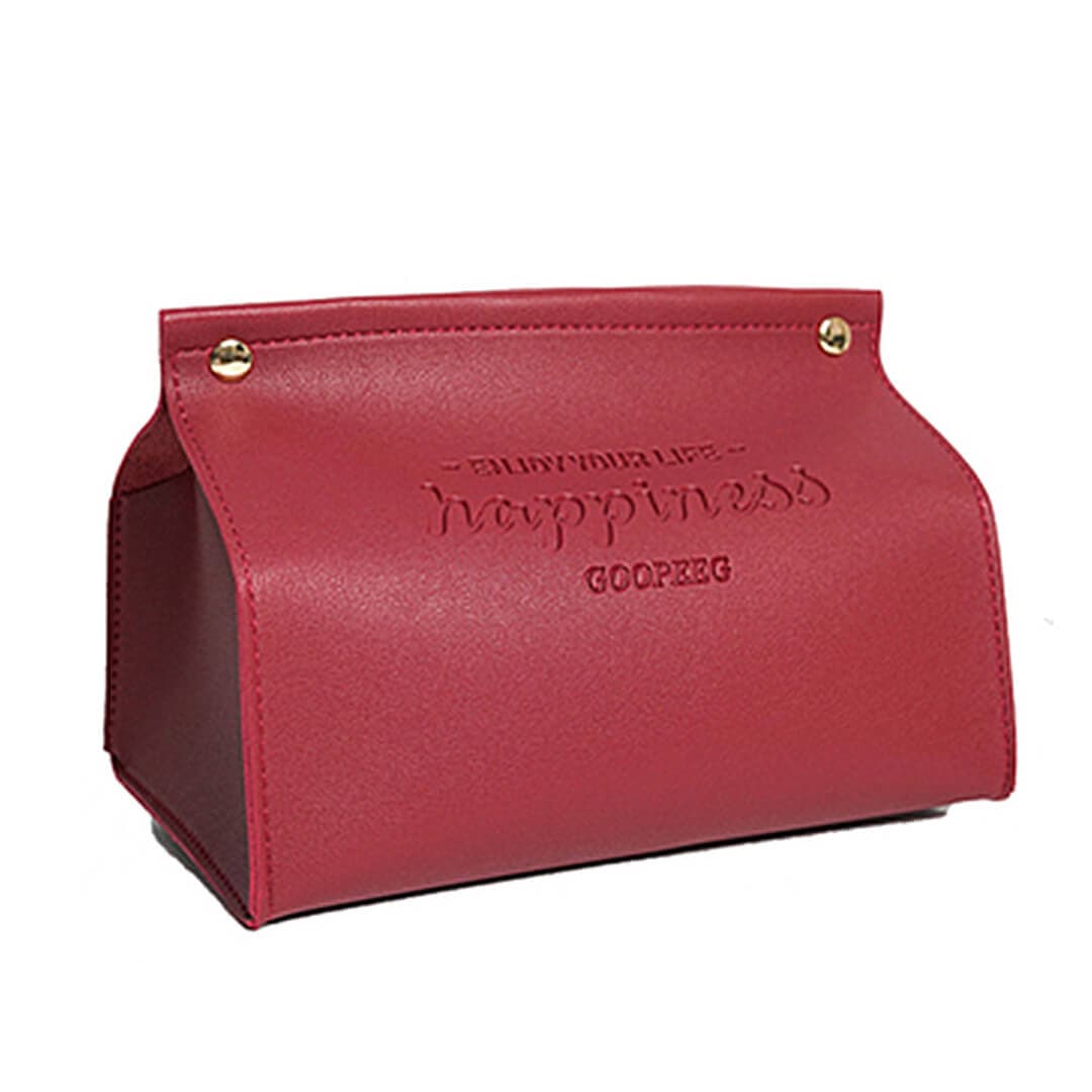 Happiness Leather Bag Tissue Box Feajoy