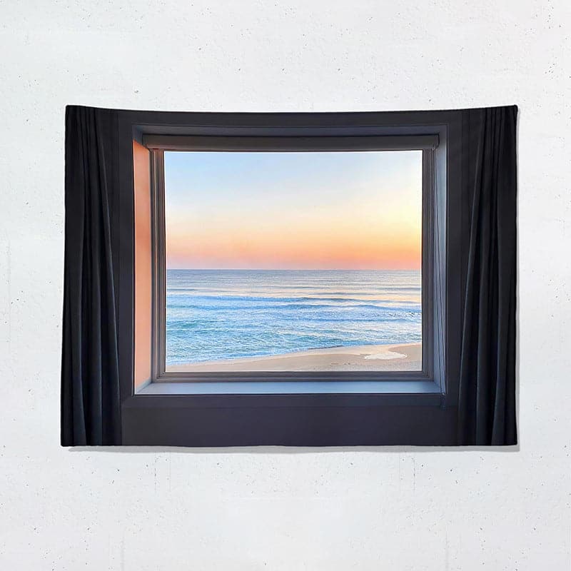 Sea View Bedroom Tapestry feajoy