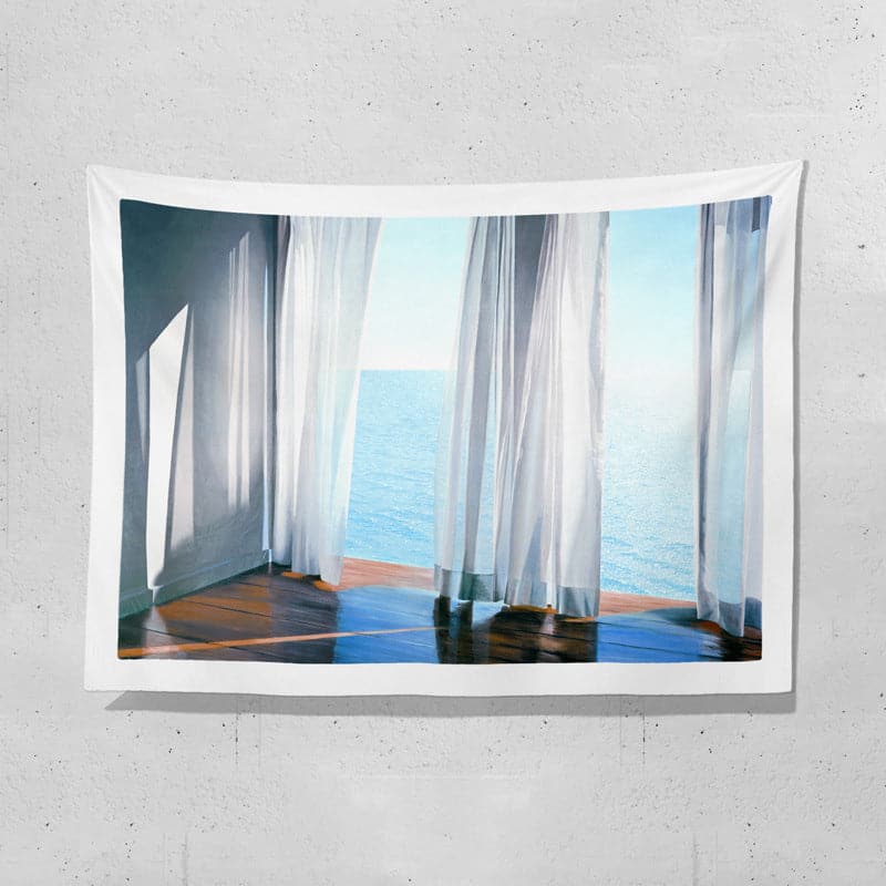 Sea View Bedroom Tapestry feajoy