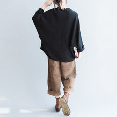 2021 autumn cotton sweaters oversize o neck batwing sleevele knitted sweaters dylinoshop