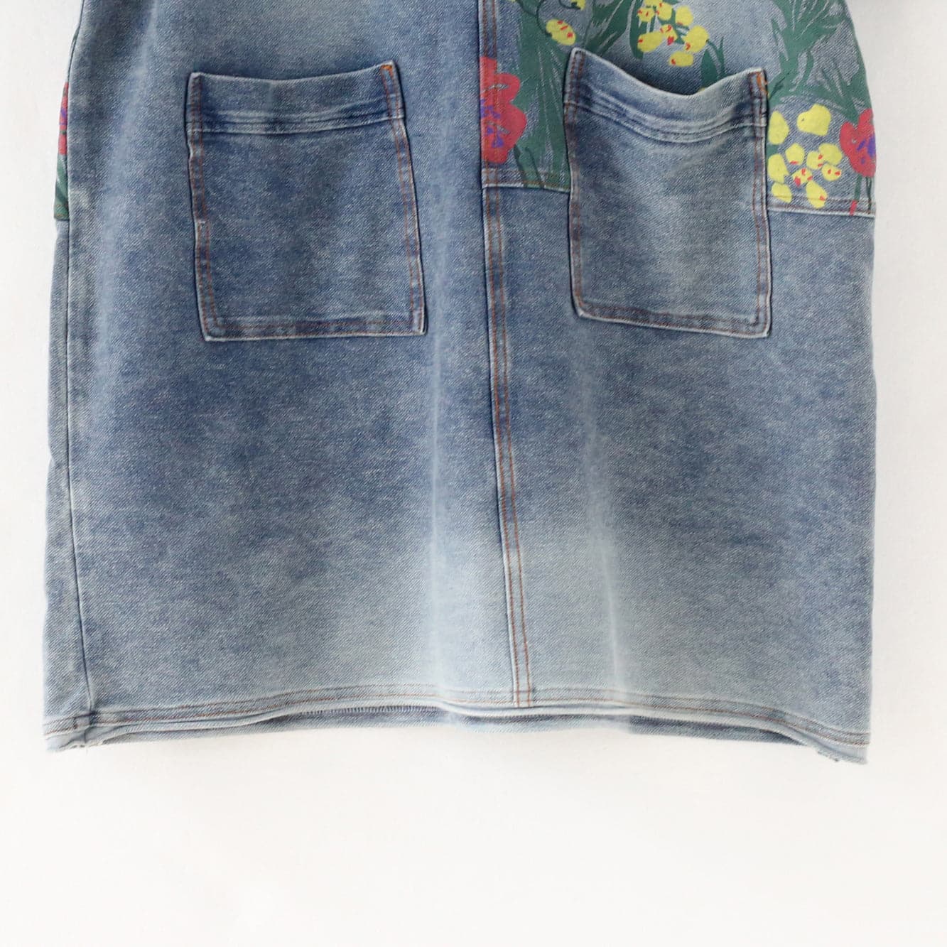 2021 Autumn Oversize Denim Dresses Blooming Flowers Casual Denim Shirts dylinoshop