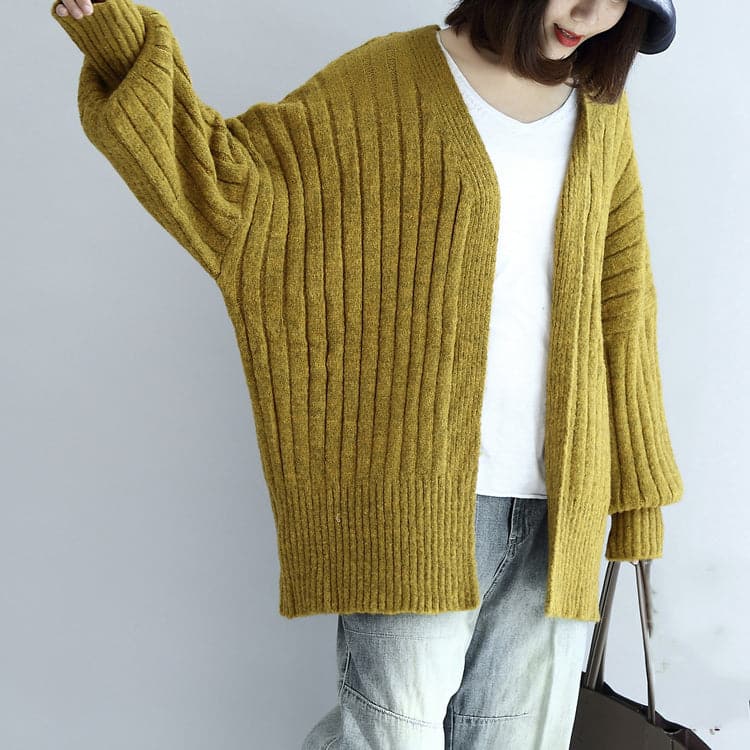 2021 fall thick warm sweater cardigans plus size v neck long sleeve knit short coats dylinoshop