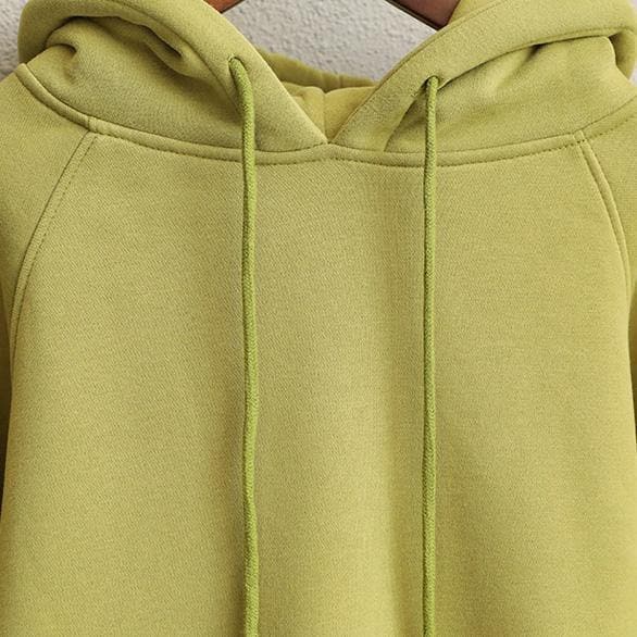 2019 Cute Yellow And Purple Brushed Hoodie Fleece For Women dylinoshop