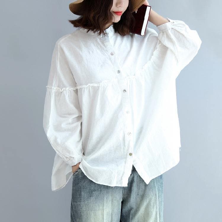 2018 spring white cotton tops plus size cotton shirts women blouses dylinoshop