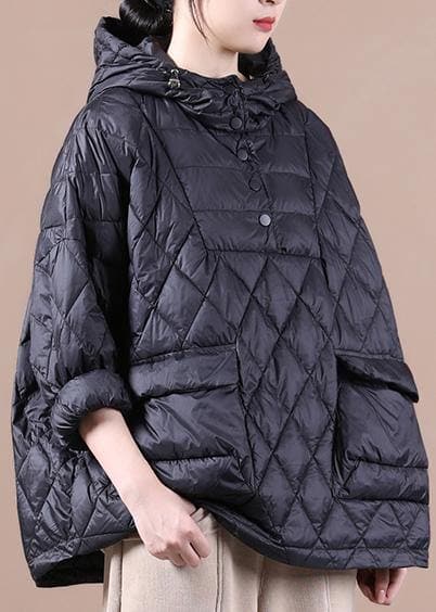 2021 Loose Fitting Winter Puffer Jacket Hooded Black Down Coat-(Clearance, LImited Stock) dylinoshop