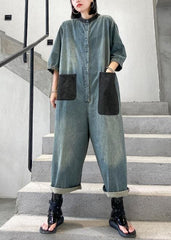 2021 new summer denim jumpsuit thin section fashion jumpsuit women dylinoshop