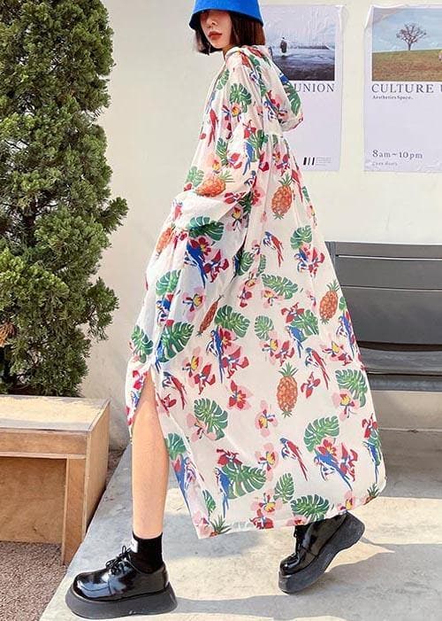 2021 New Summer Long Fashion Print Loose Sunscreen Clothing dylinoshop