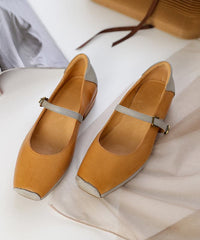 2022 Plus Size Buckle Strap Flat Shoes For Women Grey Comfy Cowhide Leather BX-XZ-PDX20220401