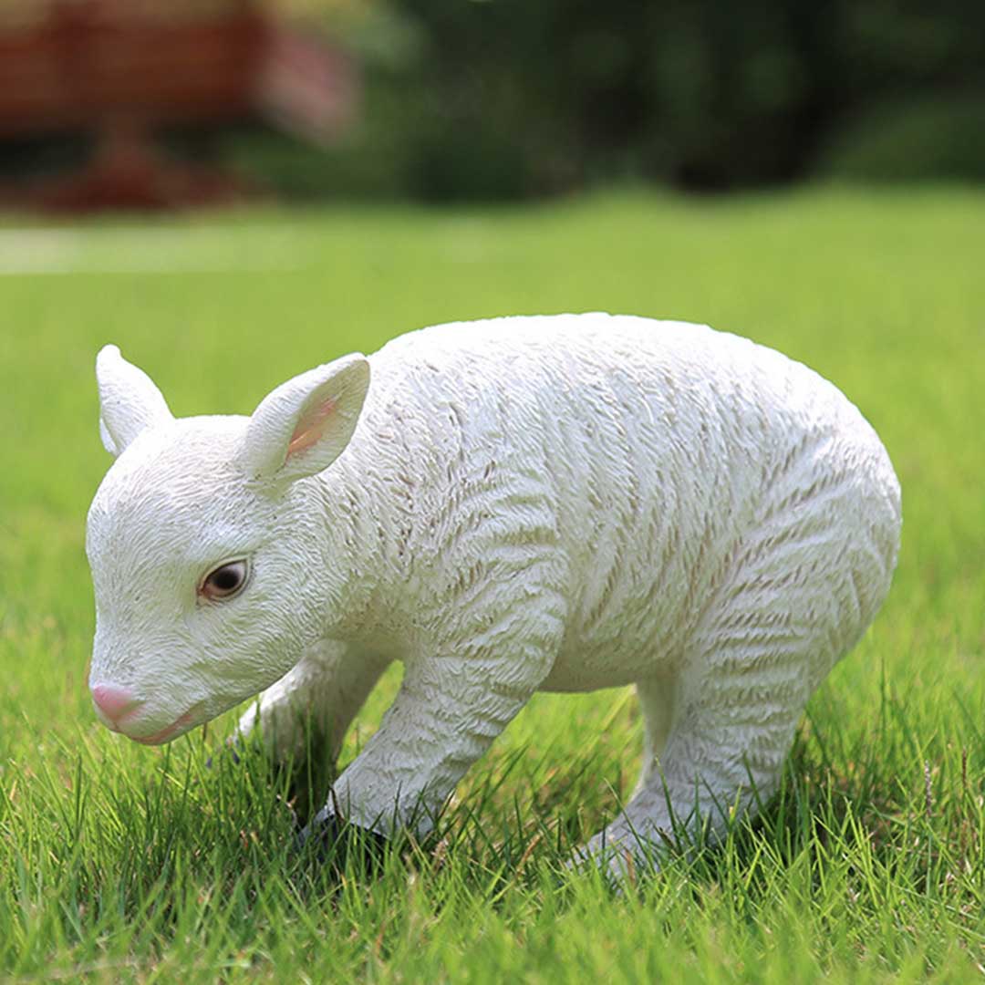 Lamb Garden Resin Statue Decoration Feajoy