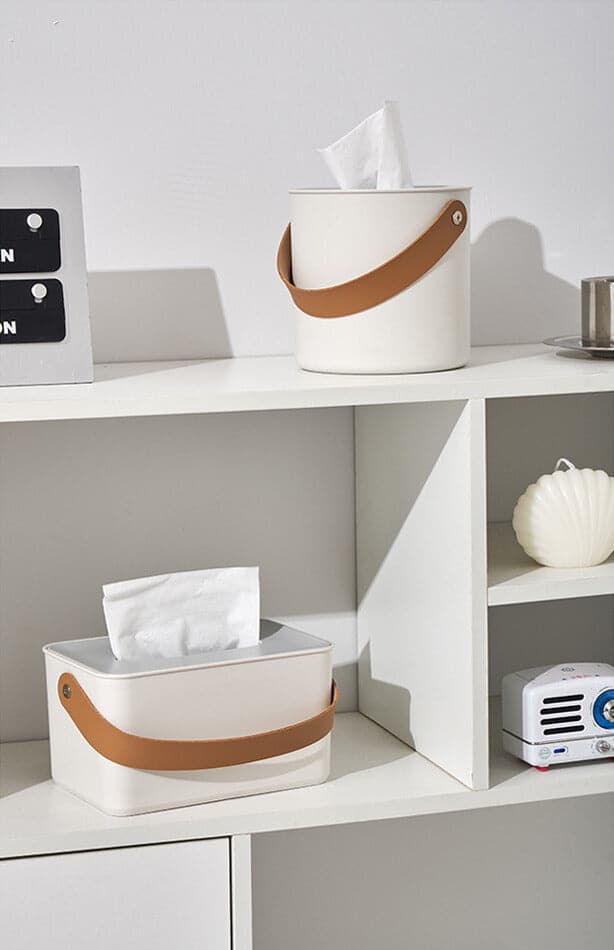 Simple Handle Tissue Box Feajoy