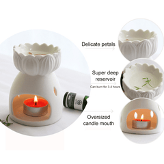 Oil Burner Ceramic Wax Warmer Aroma Censer Candle Holder Essential Oil Incense Trendha